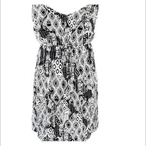 Torrid - Black & White Skull Drawstring Dress Sz 3